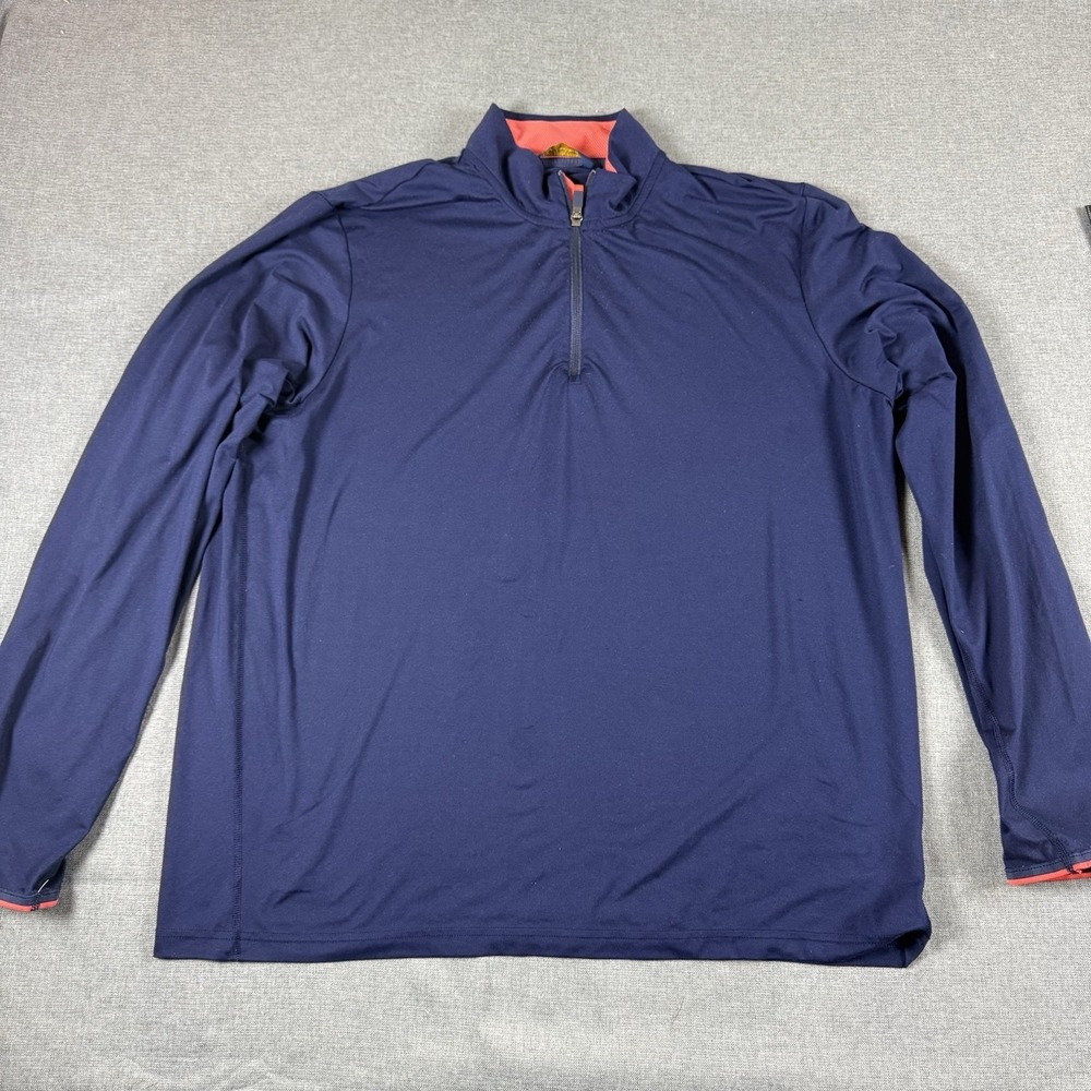 Polo Golf Ralph Lauren 1/4 Zip XL Blue Long Sleeve Shirt‎